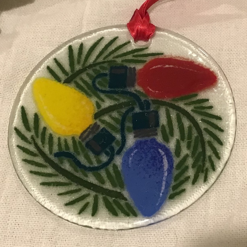 12 - Vintage Rare Peggy Karr Glass Christmas Ornament